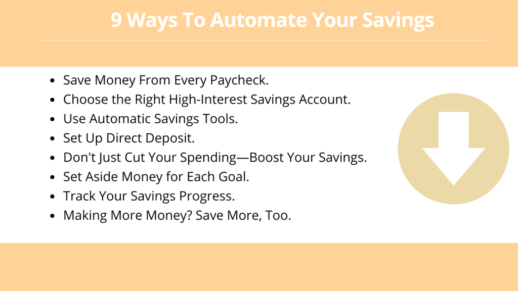 9 Ways To Automate Your Savings